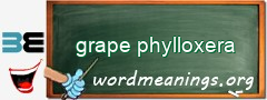WordMeaning blackboard for grape phylloxera
